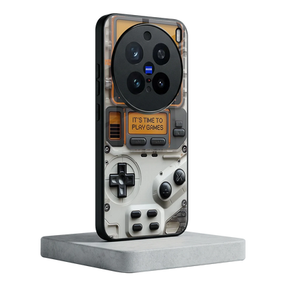 Gameboy Orange vivo x200 pro mobile cover | shockproof glass phone case