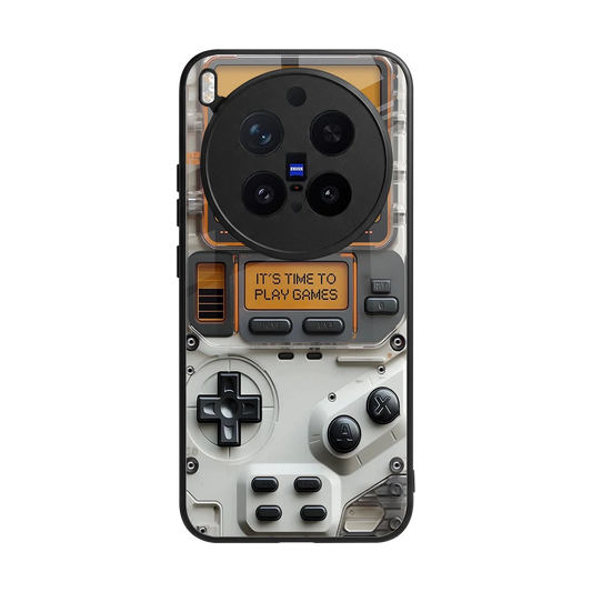 Gameboy Orange back phone cover | glass case for vivo x300 pro