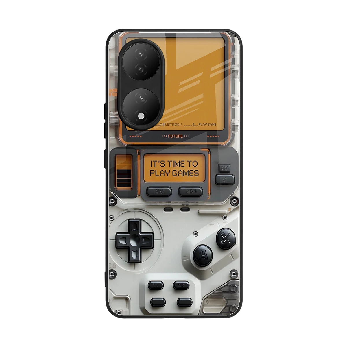 Gameboy Orange back phone cover | glass case for Vivo-y100