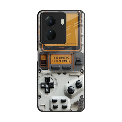 Gameboy Orange back phone cover | glass case for vivo y16
