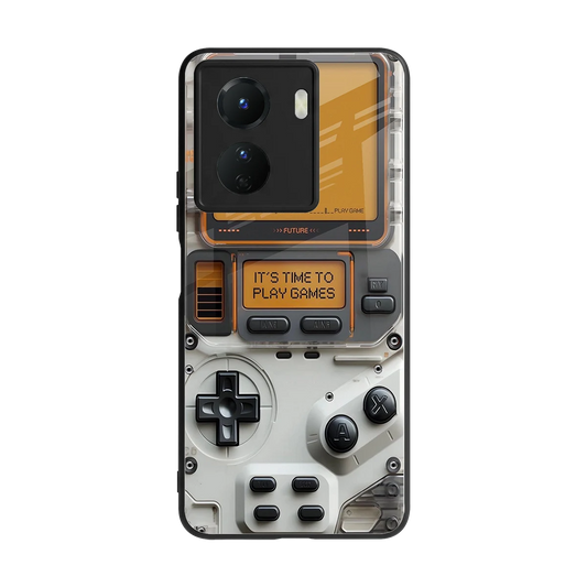 Gameboy Orange back phone cover | glass case for vivo y16