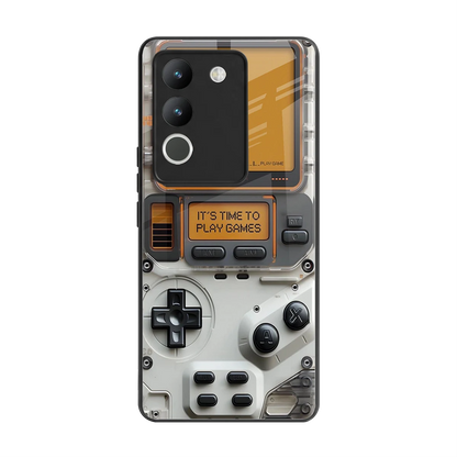 Gameboy Orange back phone cover | glass case for vivo y200 5g