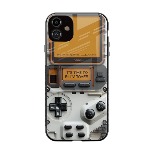 Gameboy Orange back phone cover | glass case for iphone 12