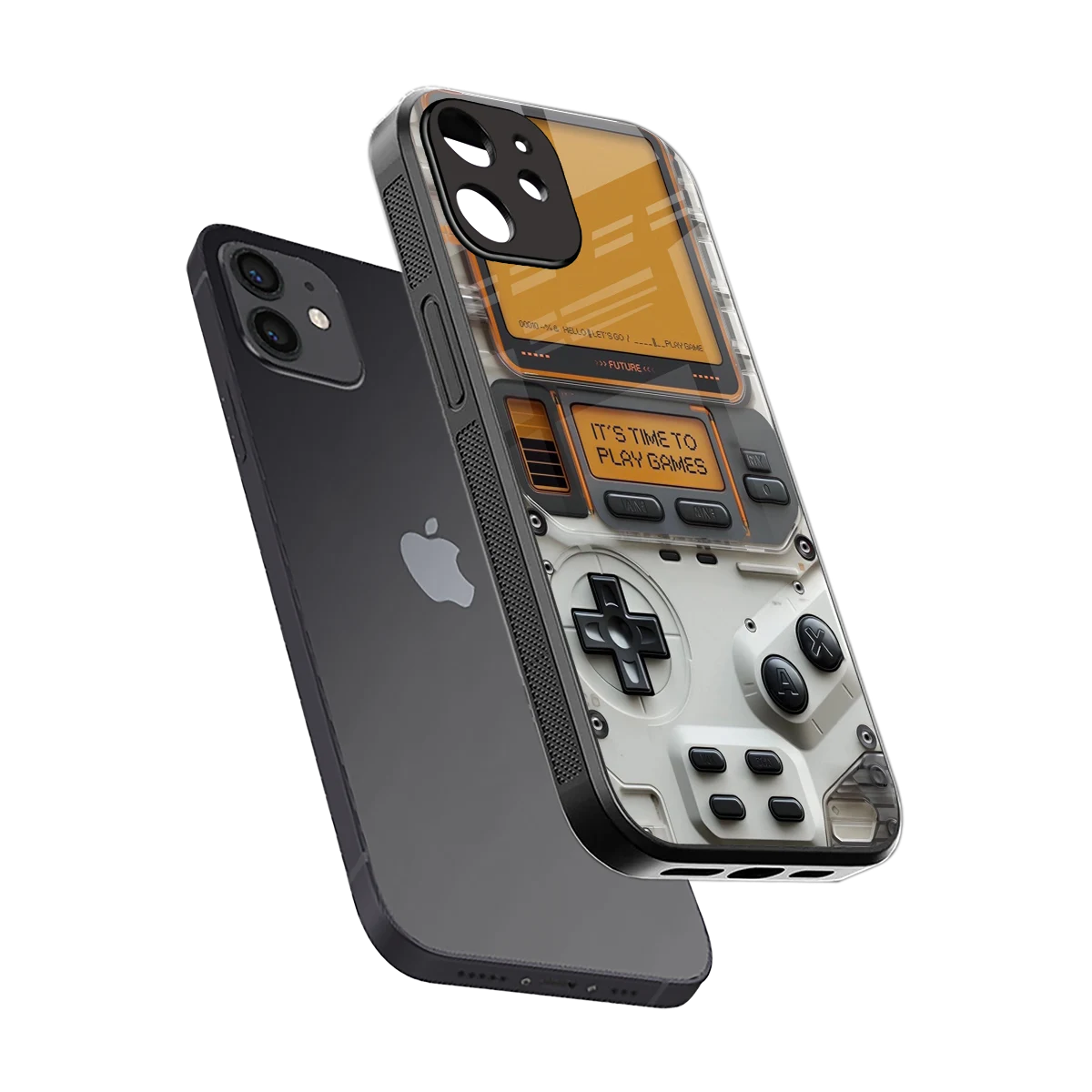 Gameboy Orange sleek iphone 11 cover with tempered glass back and TPU edges
