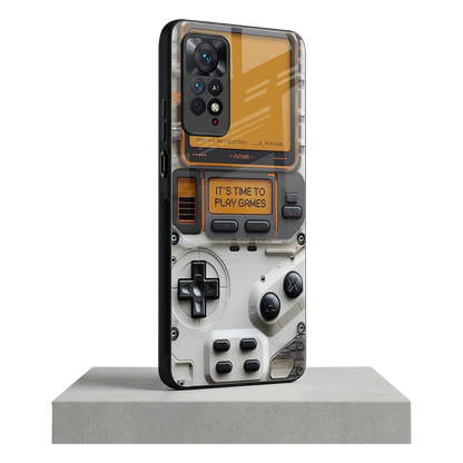 Gameboy Orange redmi note 11 pro mobile cover | shockproof glass phone case