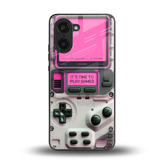 Gameboy Pink back phone cover | glass case for oneplus nord ce5 5g