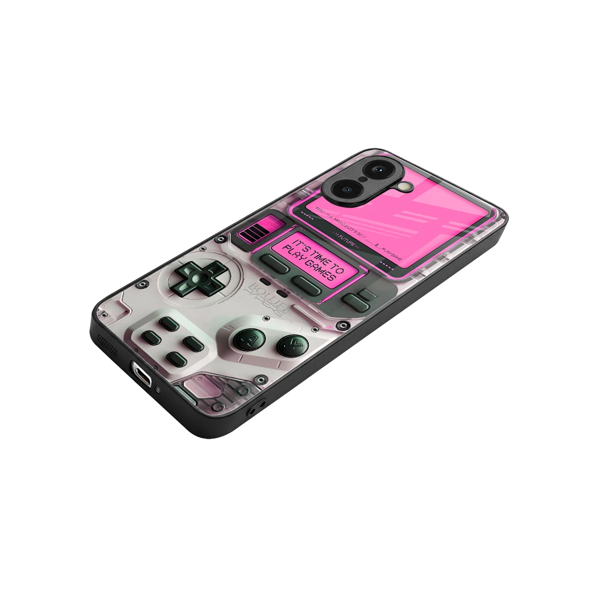 Gameboy Pink stylish phone case for oneplus nord ce5 5g | glossy glass and slim fit