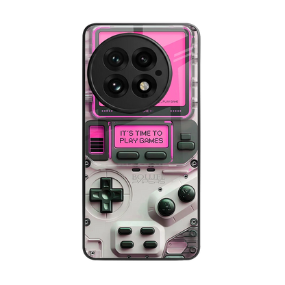 Gameboy Pink back phone cover | glass case for oneplus 13