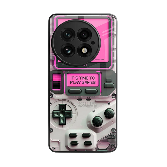 Gameboy Pink back phone cover | glass case for oneplus 13