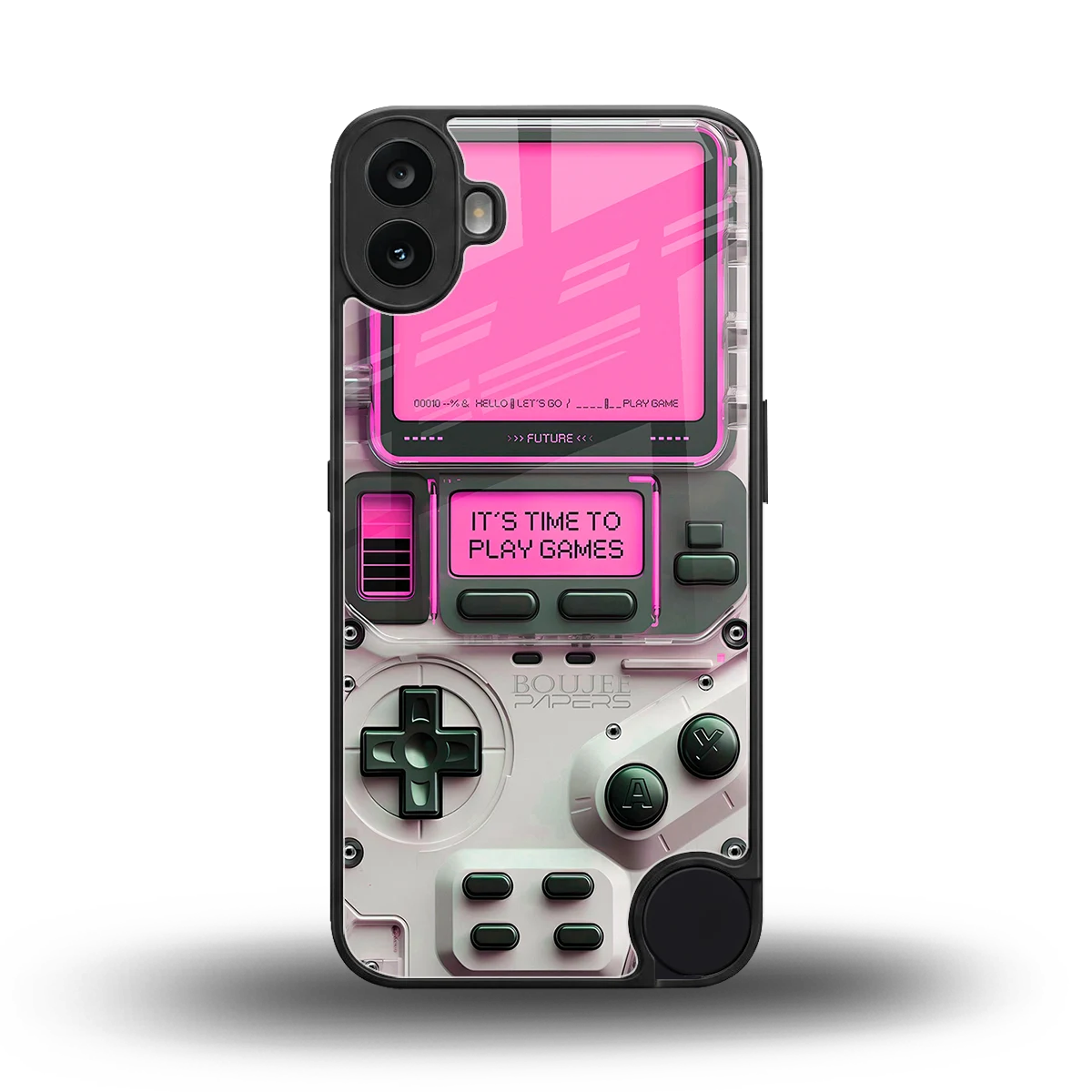 Gameboy Pink back phone cover | glass case for cmf nothing phone 1