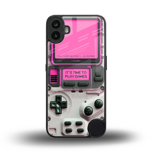 Gameboy Pink back phone cover | glass case for cmf nothing phone 1
