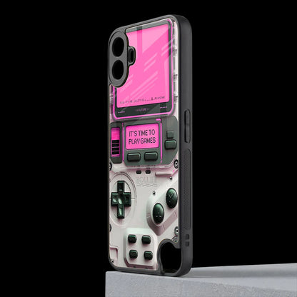 Gameboy Pink cmf nothing phone 1 mobile cover | shockproof glass phone case