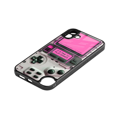 Gameboy Pink stylish phone case for cmf nothing phone 1 | glossy glass and slim fit