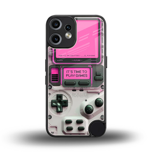 Gameboy Pink back phone cover | glass case for cmf nothing phone 2 pro