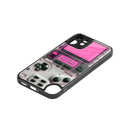 Gameboy Pink stylish phone case for cmf nothing phone 2 pro | glossy glass and slim fit