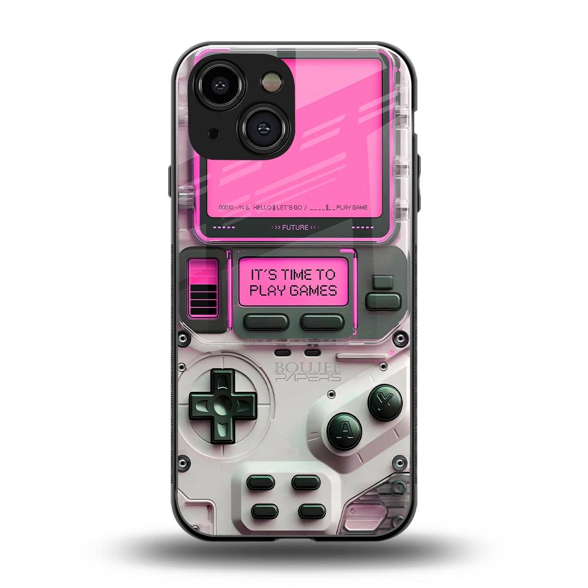 Gameboy Pink back phone cover | glass case for iphone 12 mini