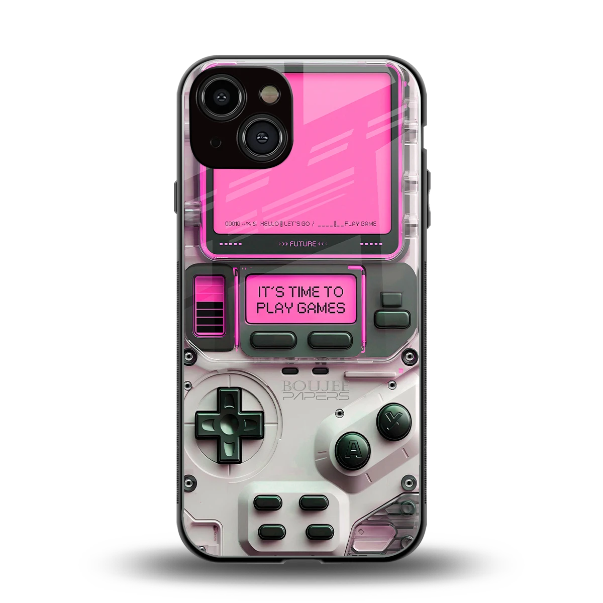 Gameboy Pink back phone cover | glass case for iphone 14