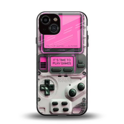 Gameboy Pink back phone cover | glass case for iphone 14