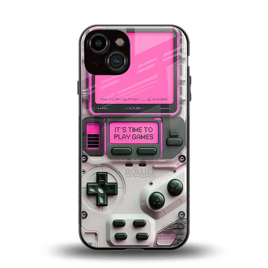 Gameboy Pink back phone cover | glass case for iphone 14