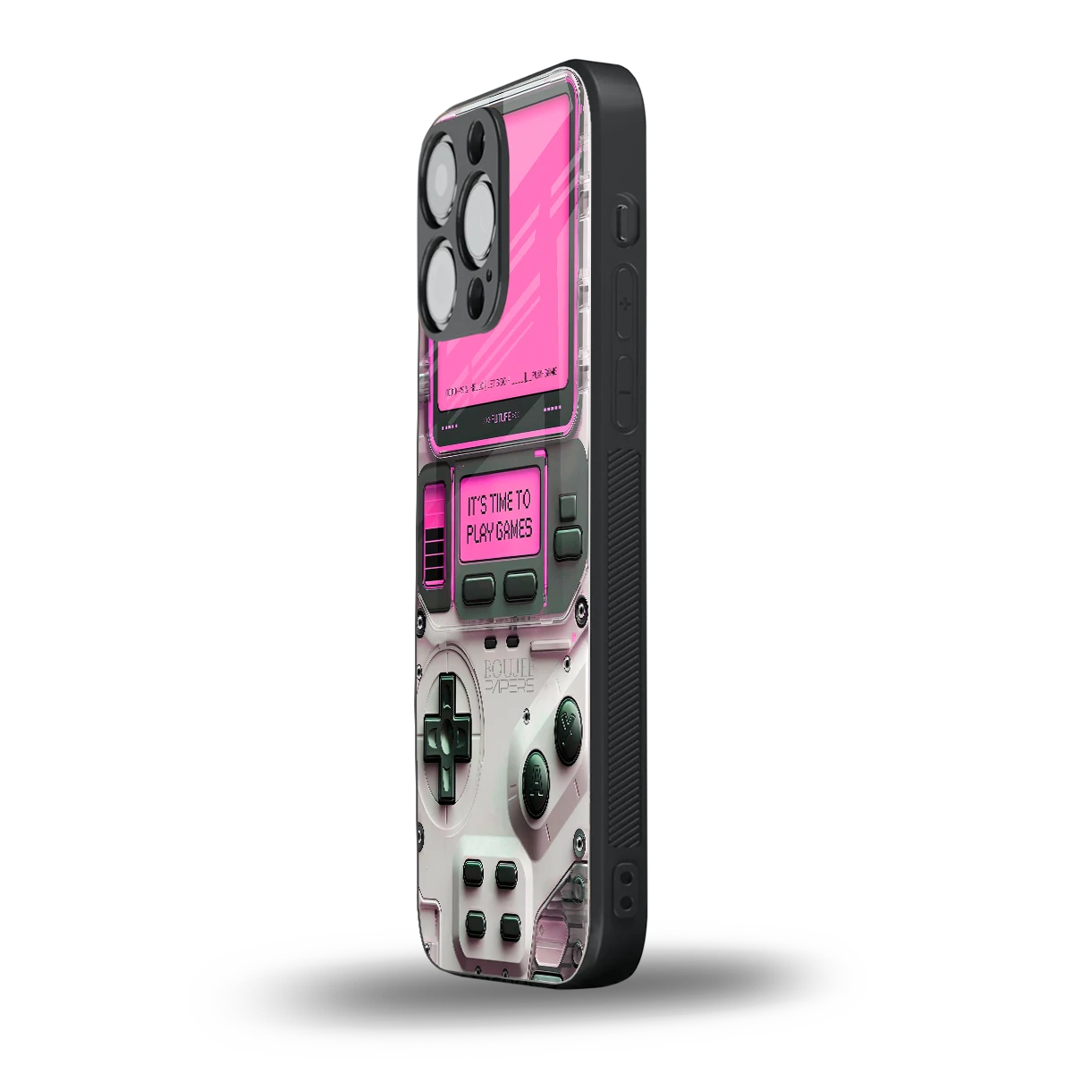 Gameboy Pink iphone 15 pro max mobile cover | shockproof glass phone case