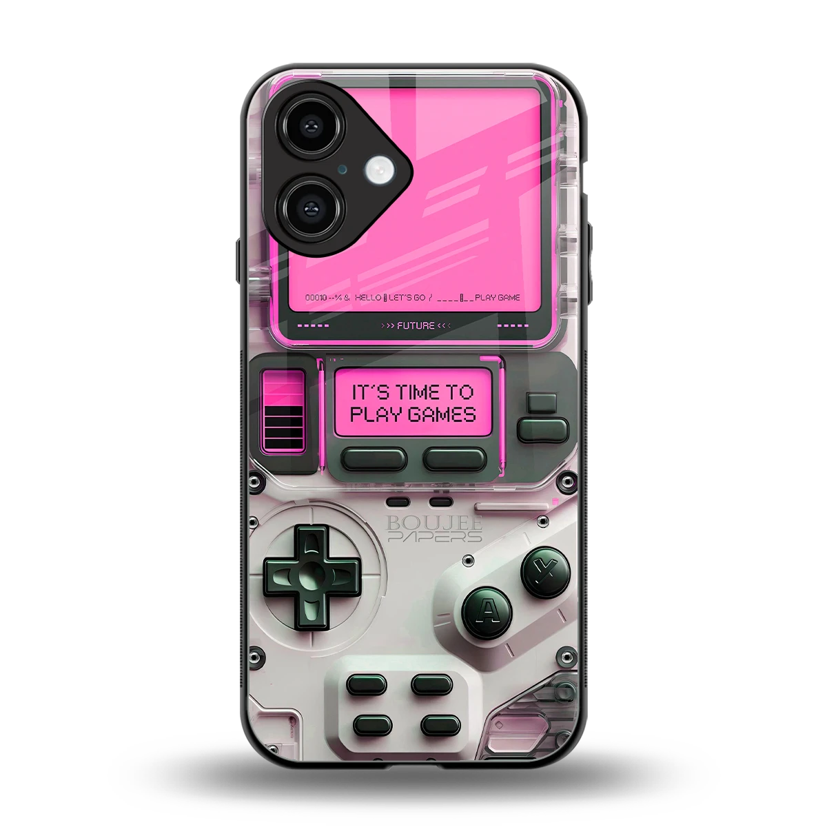 Gameboy Pink back phone cover | glass case for iphone 16