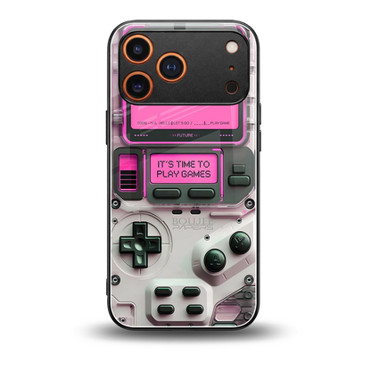 Gameboy Pink back phone cover | glass case for iphone 17 pro