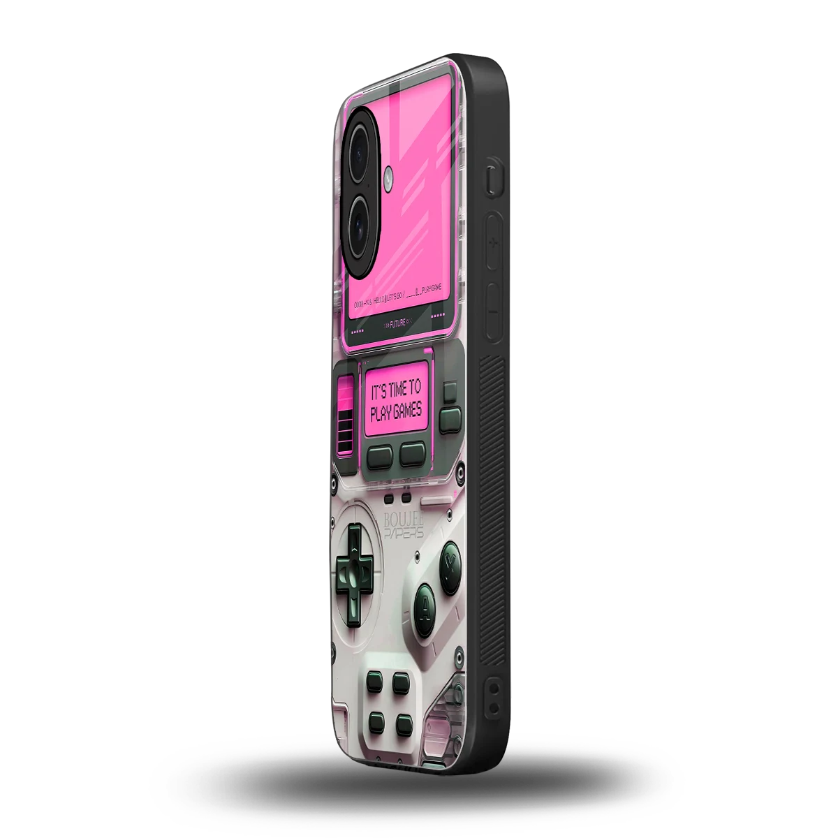 Gameboy Pink iphone 17 mobile cover | shockproof glass phone case