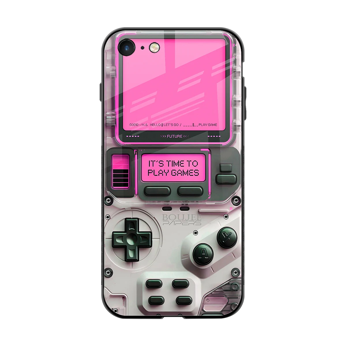 Gameboy Pink back phone cover | glass case for iphone 7