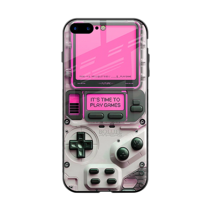 Gameboy Pink back phone cover | glass case for iphone 7 plus
