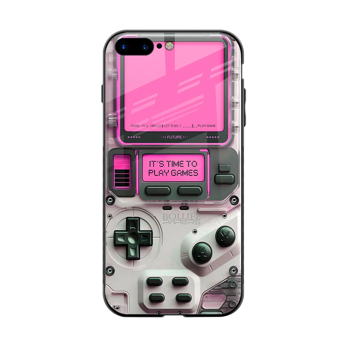 Gameboy Pink back phone cover | glass case for iphone 8 plus