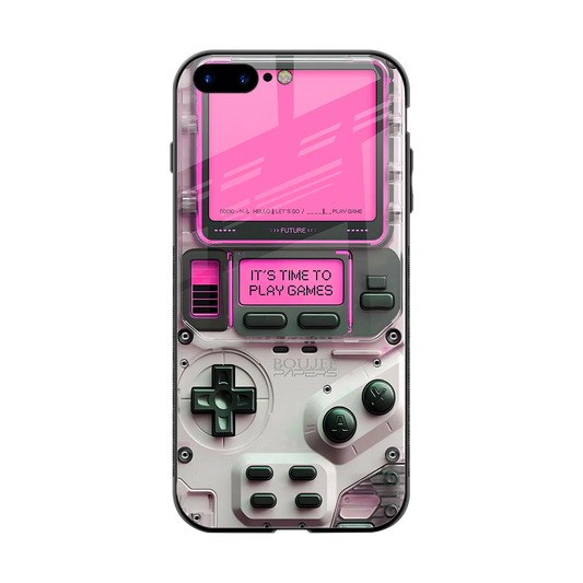 Gameboy Pink back phone cover | glass case for iphone 8 plus