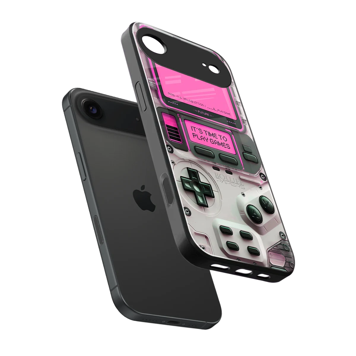 Gameboy Pink sleek iphone air cover with tempered glass back and TPU edges
