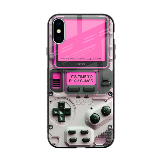 Gameboy Pink back phone cover | glass case for iphone x