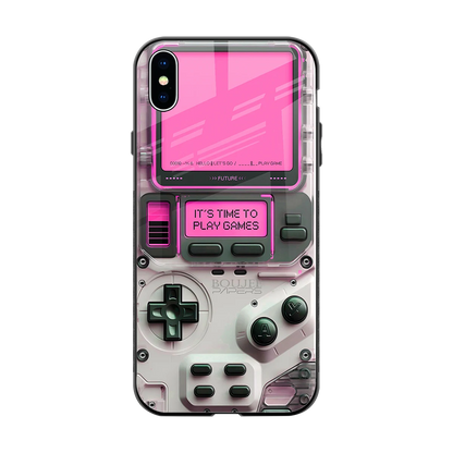 Gameboy Pink back phone cover | glass case for iphone xs max