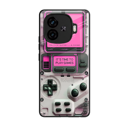 Gameboy Pink back phone cover | glass case for iqoo neo 10r 5g