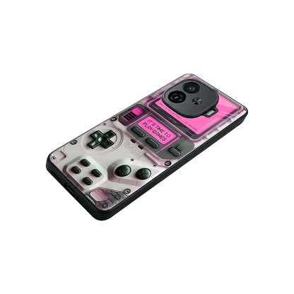 Gameboy Pink stylish phone case for iqoo neo 10r 5g | glossy glass and slim fit