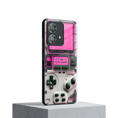 Gameboy Pink motorola edge 40 neo 5g mobile cover | shockproof glass phone case