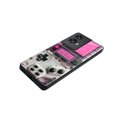 Gameboy Pink stylish phone case for motorola edge 50 fusion | glossy glass and slim fit