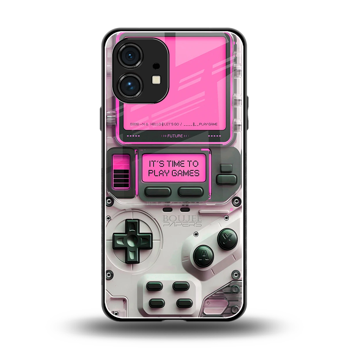 Gameboy Pink back phone cover | glass case for nothing phone 1
