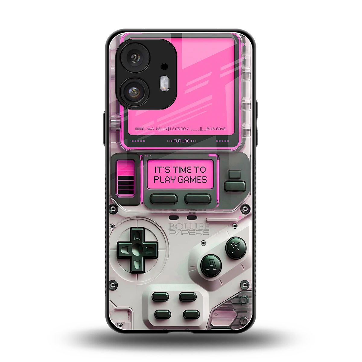 Gameboy Pink back phone cover | glass case for nothing phone 2