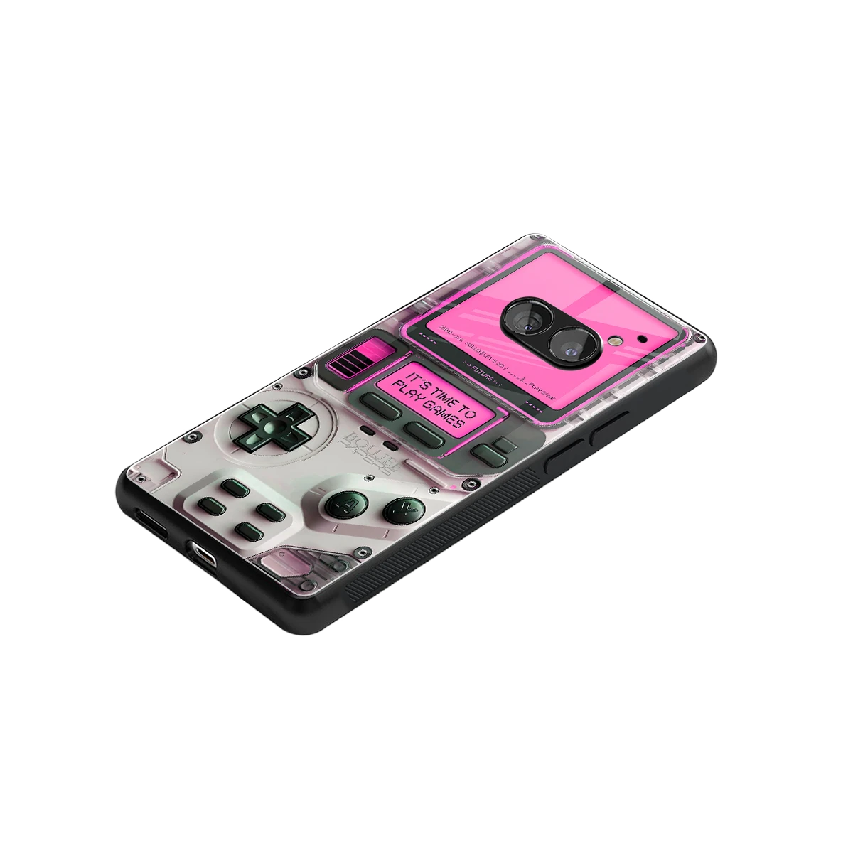 Gameboy Pink stylish phone case for nothing phone 2a plus | glossy glass and slim fit