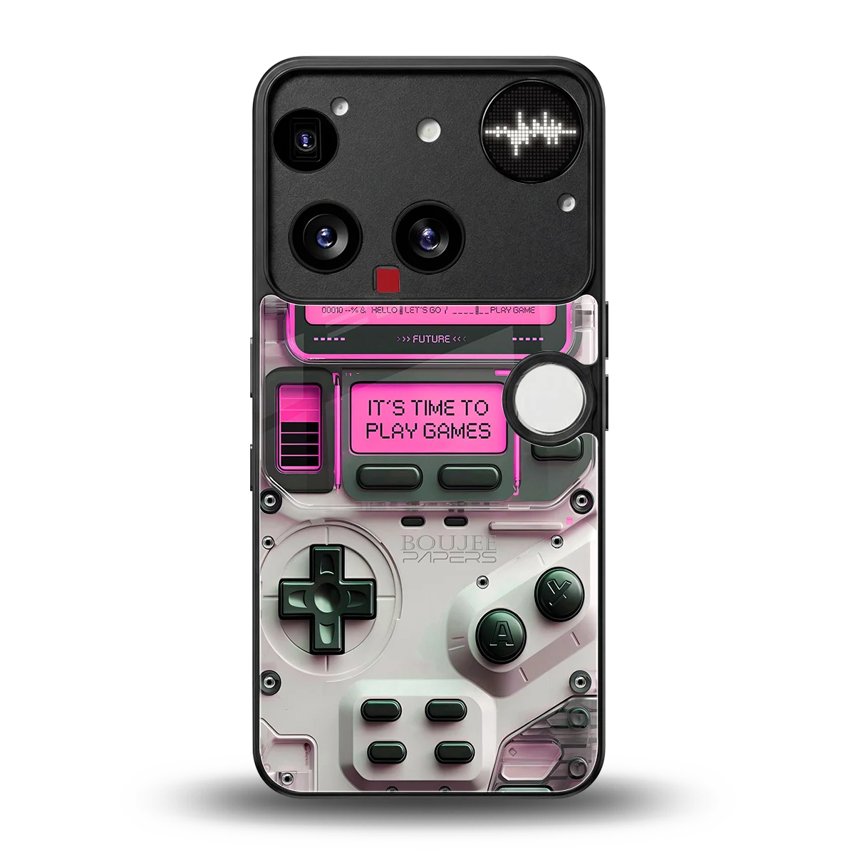 Gameboy Pink back phone cover | glass case for nothing phone 3