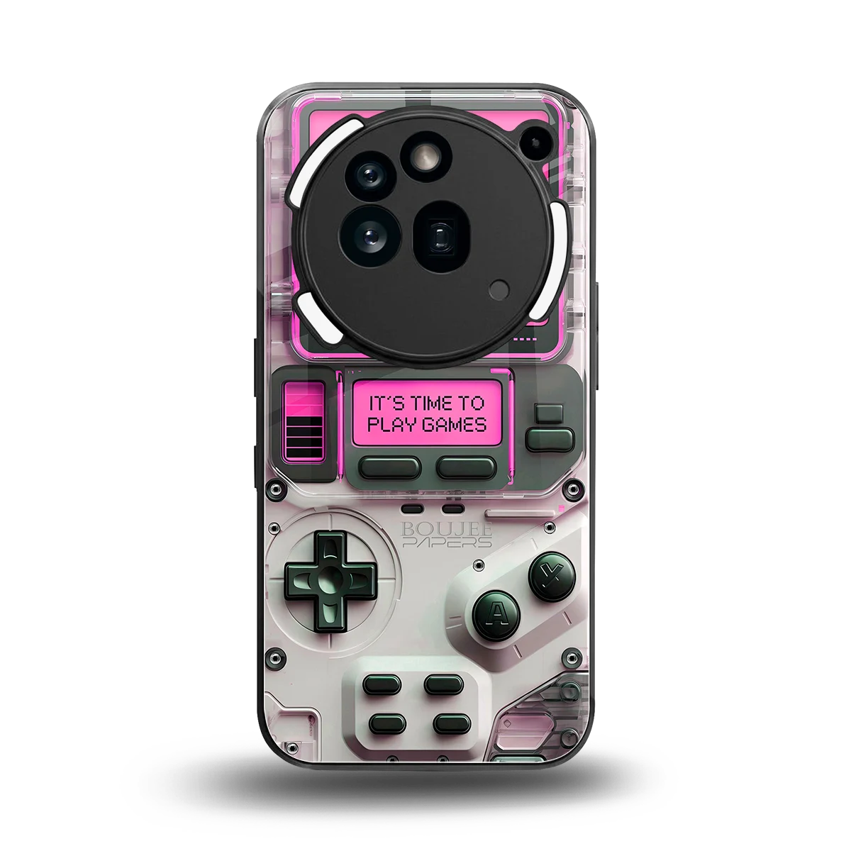 Gameboy Pink back phone cover | glass case for nothing phone 3a pro