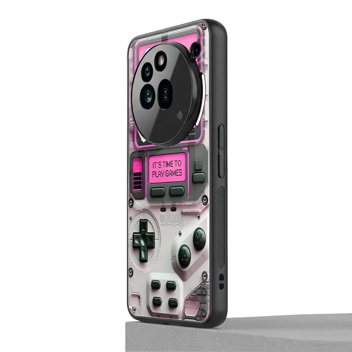 Gameboy Pink nothing phone 3a pro mobile cover | shockproof glass phone case