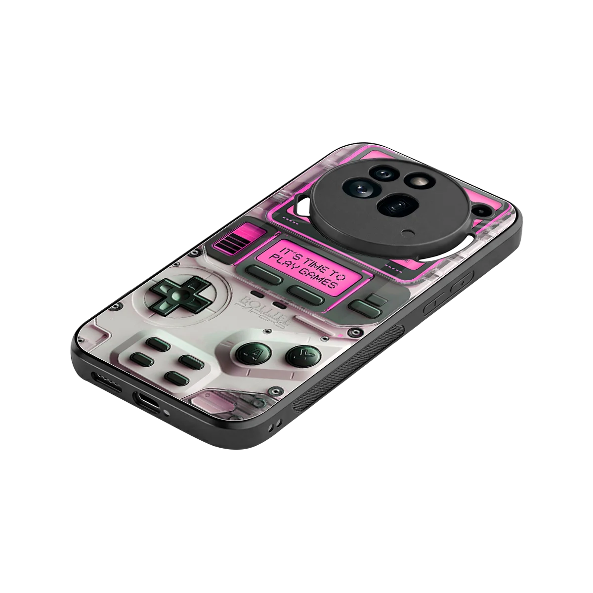 Gameboy Pink stylish phone case for nothing phone 3a pro | glossy glass and slim fit