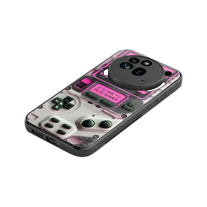 Gameboy Pink stylish phone case for nothing phone 3a pro | glossy glass and slim fit