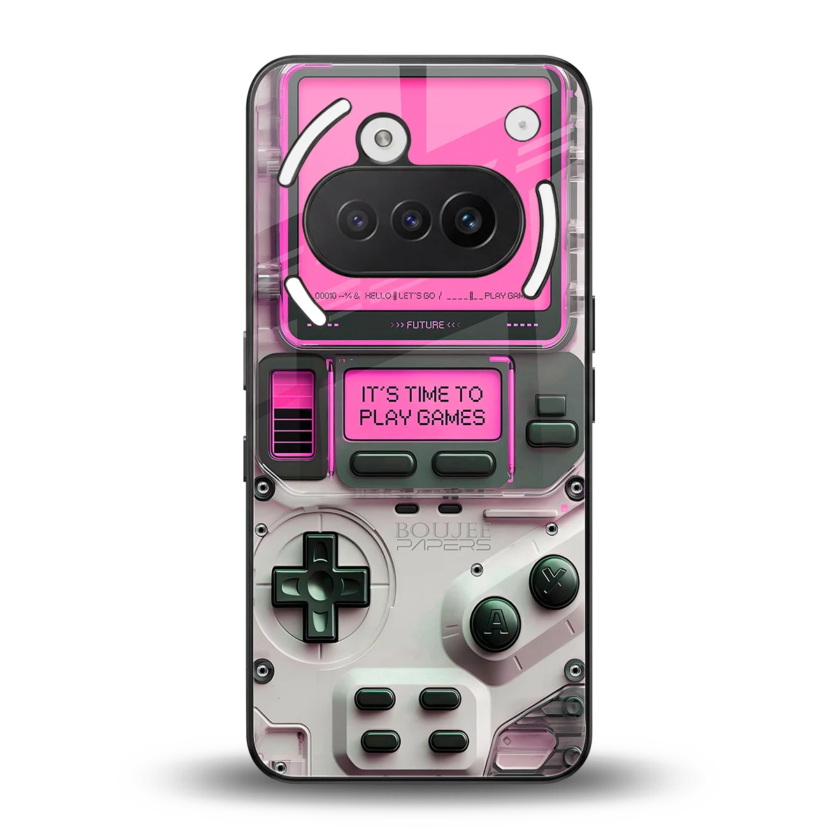 Gameboy Pink back phone cover | glass case for nothing phone 3a