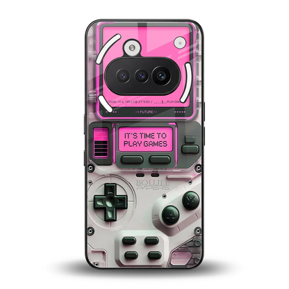 Gameboy Pink back phone cover | glass case for nothing phone 3a
