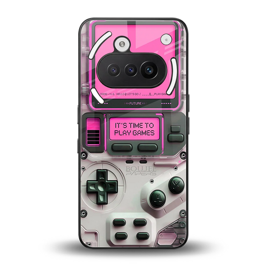Gameboy Pink back phone cover | glass case for nothing phone 3a