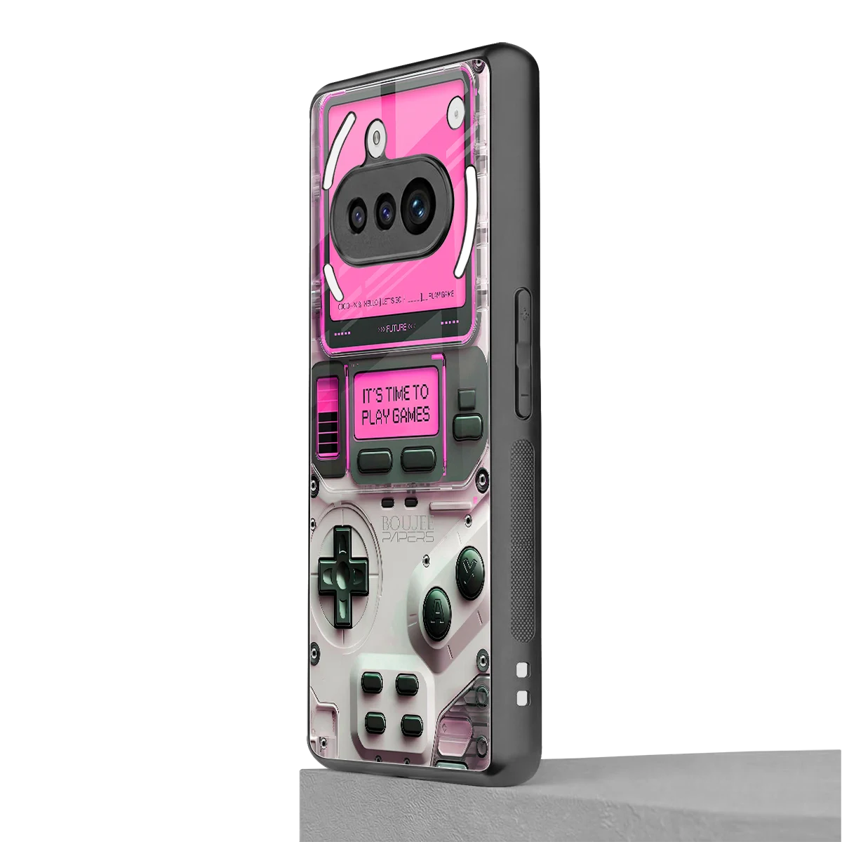 Gameboy Pink nothing phone 3a mobile cover | shockproof glass phone case